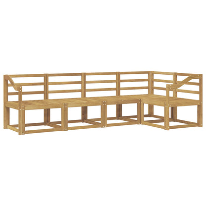 vidaXL Outdoor Sofa Set 5 pcs White Solid Acacia Wood