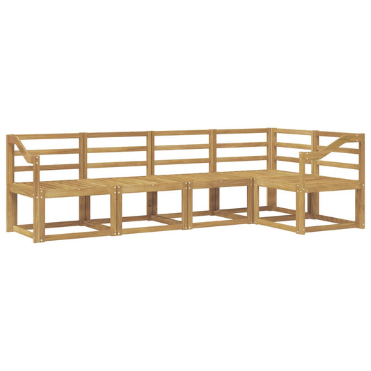 vidaXL Outdoor Sofa Set 5 pcs White Solid Acacia Wood