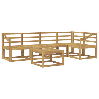 vidaXL Outdoor Sofa Set 6 pcs White Solid Acacia Wood