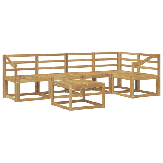 vidaXL Outdoor Sofa Set 6 pcs White Solid Acacia Wood