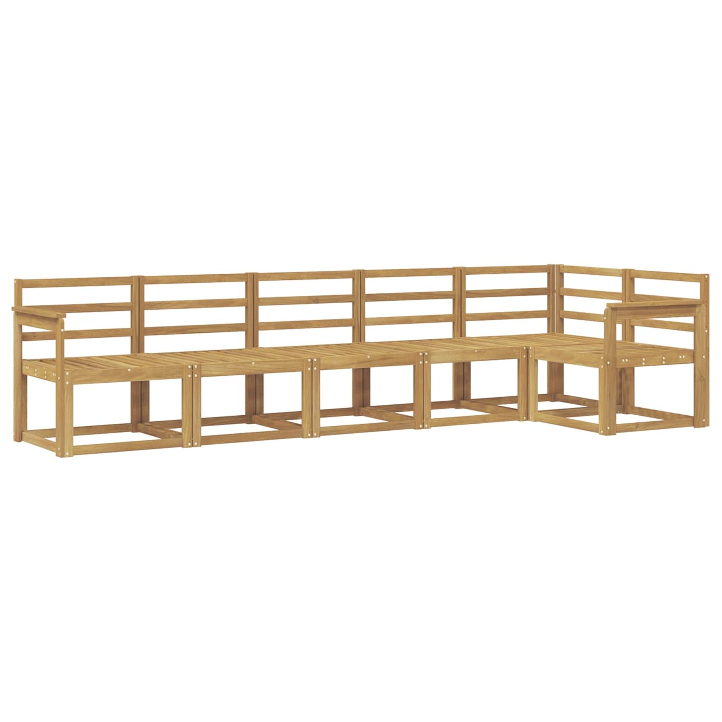 vidaXL Outdoor Sofa Set 6 pcs White Solid Acacia Wood
