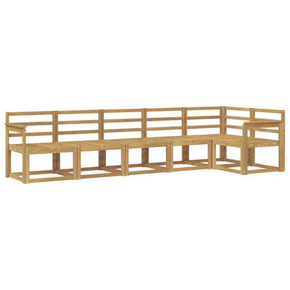 vidaXL Outdoor Sofa Set 6 pcs White Solid Acacia Wood