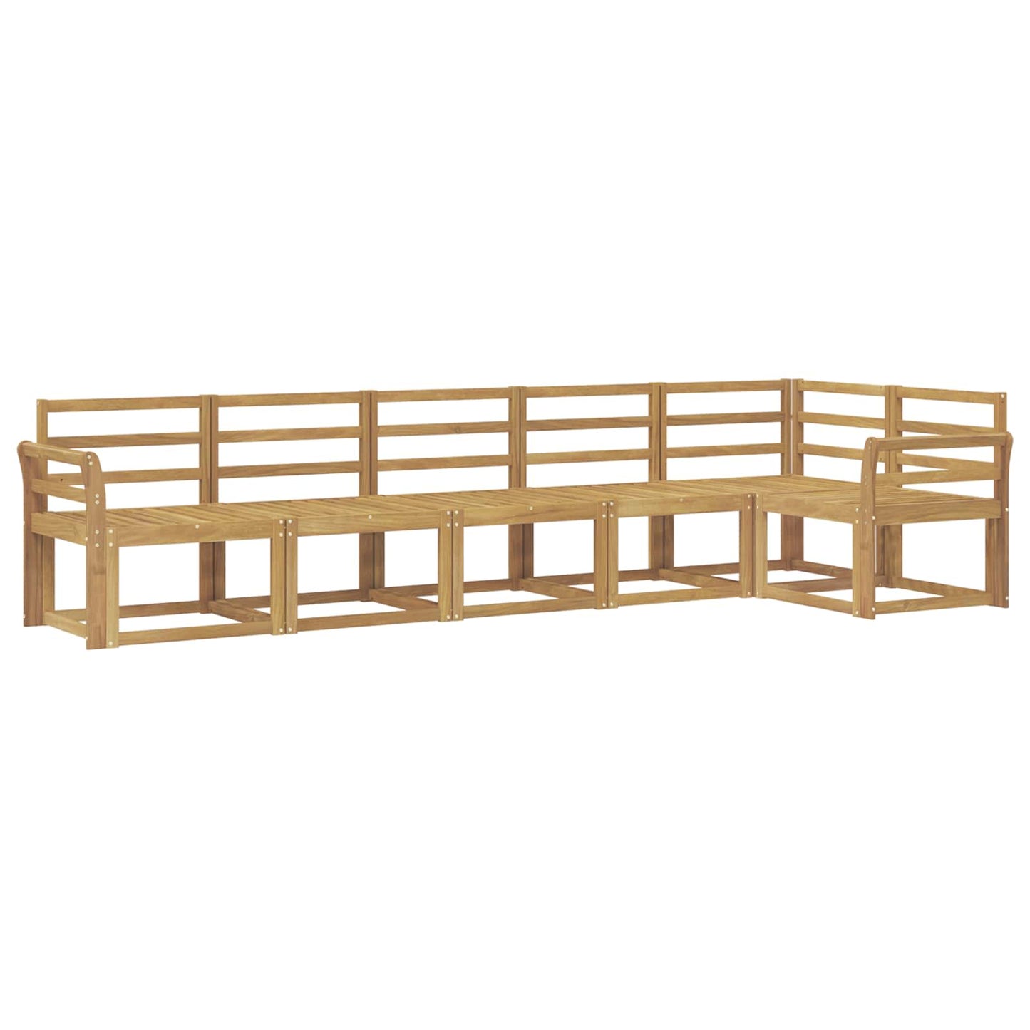 vidaXL Outdoor Sofa Set 6 pcs White Solid Acacia Wood