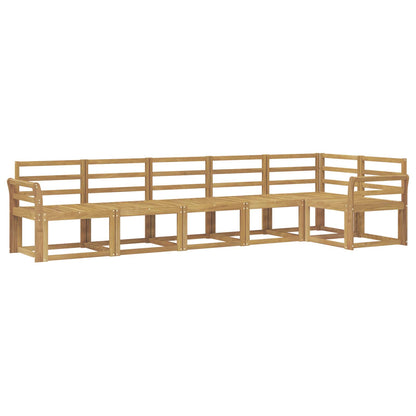 vidaXL Outdoor Sofa Set 6 pcs White Solid Acacia Wood