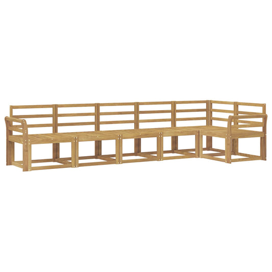 vidaXL Outdoor Sofa Set 6 pcs White Solid Acacia Wood