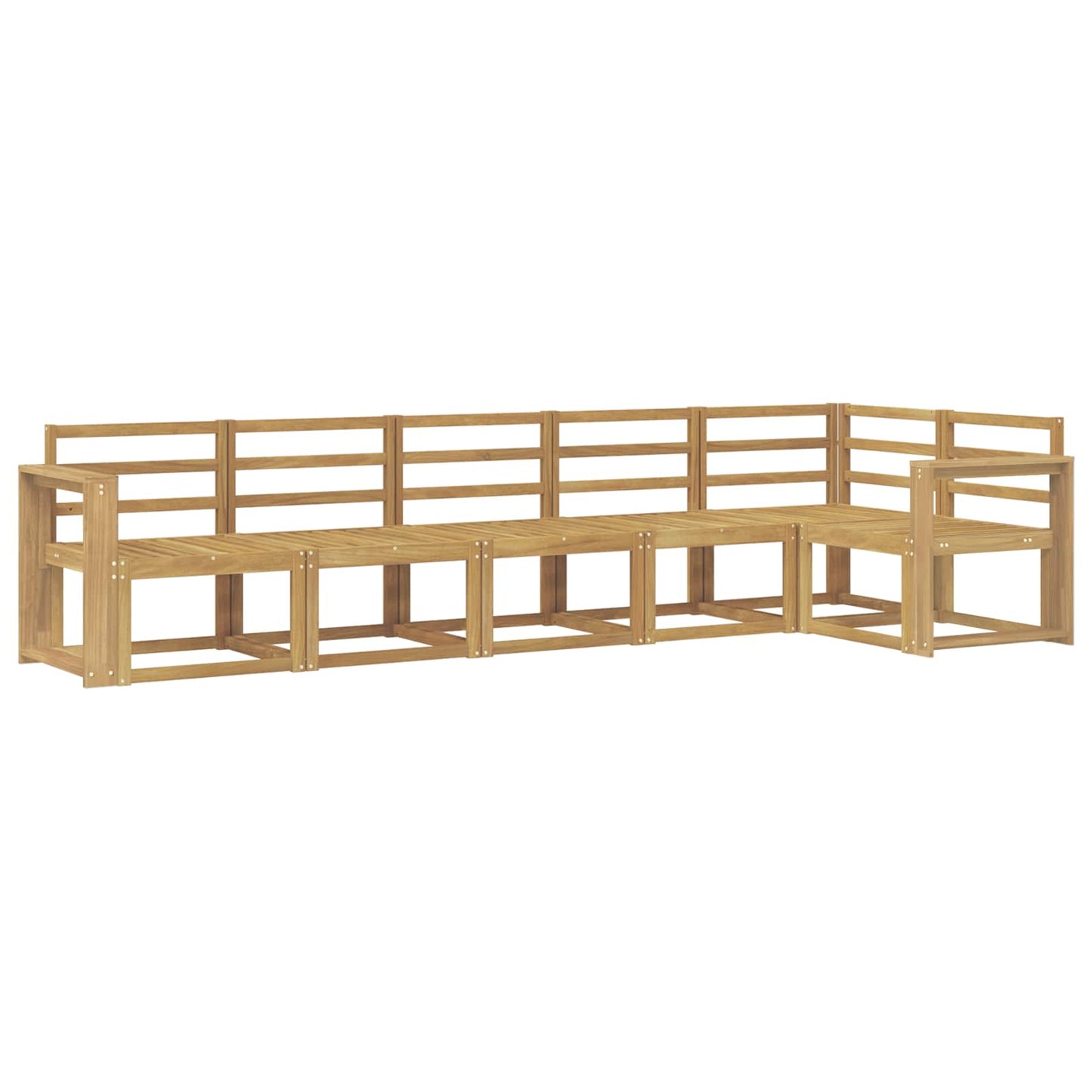 vidaXL Outdoor Sofa Set 6 pcs White Solid Acacia Wood