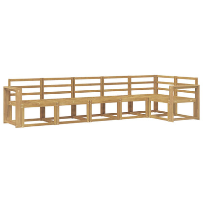 vidaXL Outdoor Sofa Set 6 pcs White Solid Acacia Wood
