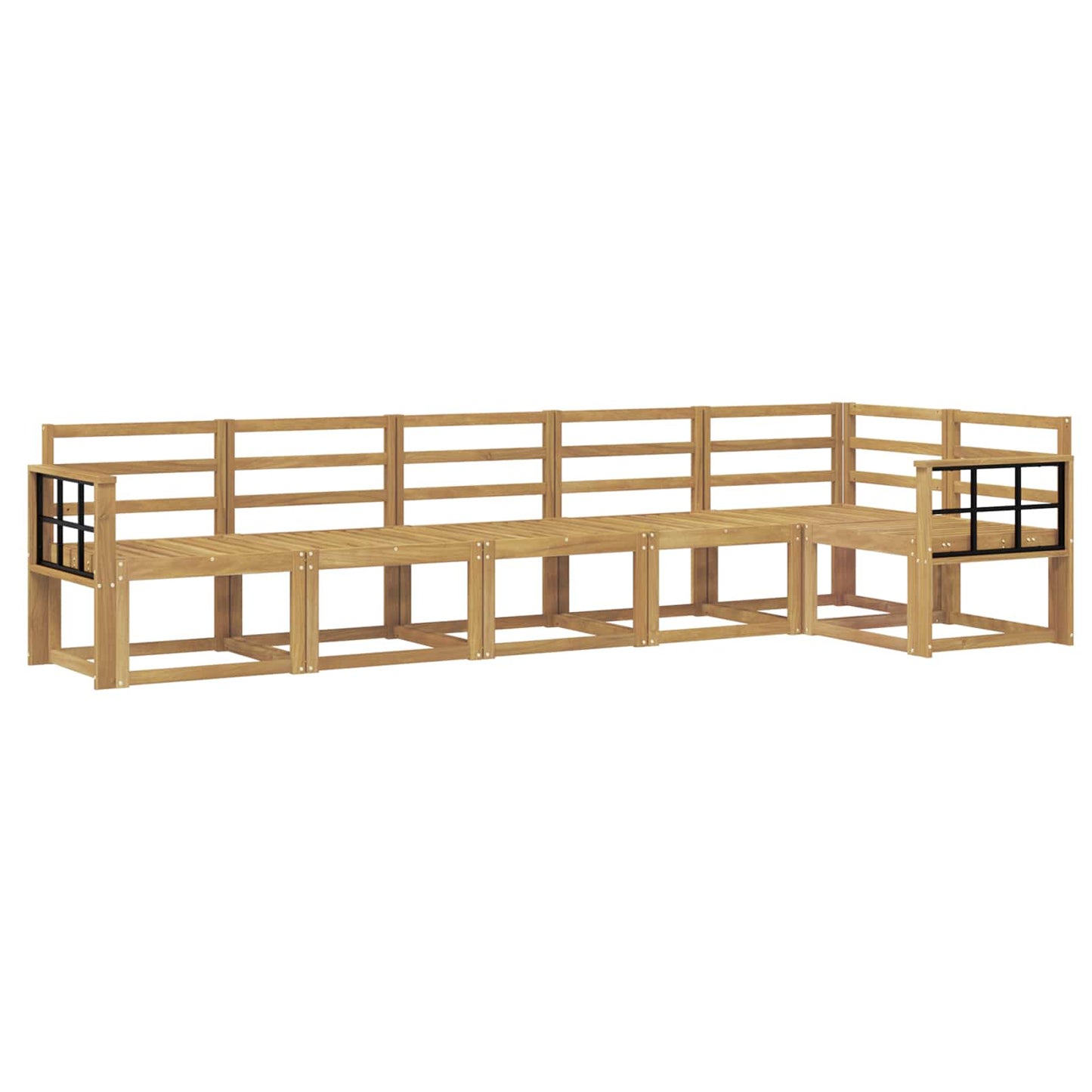 vidaXL Outdoor Sofa Set 6 pcs White Solid Acacia Wood