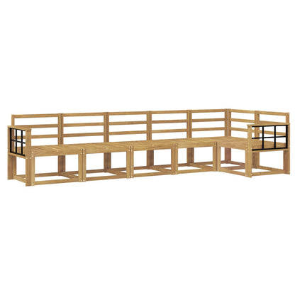 vidaXL Outdoor Sofa Set 6 pcs White Solid Acacia Wood
