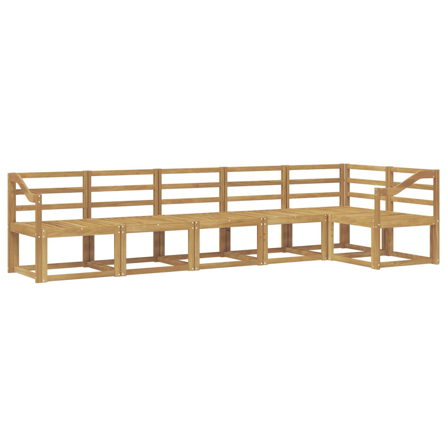 vidaXL Outdoor Sofa Set 6 pcs White Solid Acacia Wood