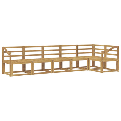 vidaXL Outdoor Sofa Set 6 pcs White Solid Acacia Wood