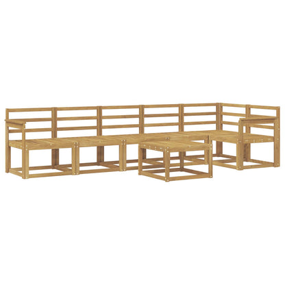 vidaXL Outdoor Sofa Set 7 pcs White Solid Acacia Wood