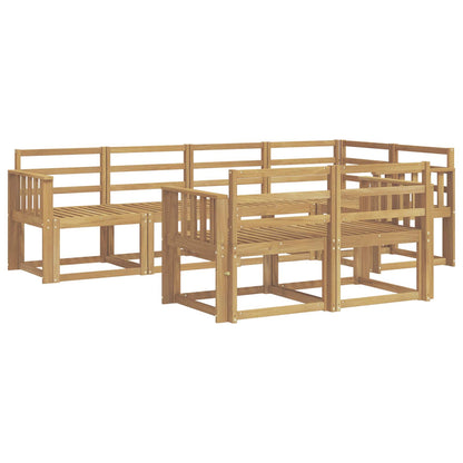 vidaXL Outdoor Sofa Set 7 pcs White Solid Acacia Wood