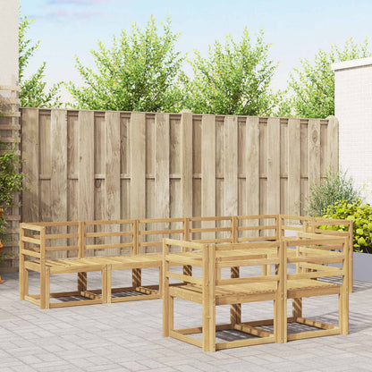 vidaXL Outdoor Sofa Set 8 pcs White Solid Acacia Wood