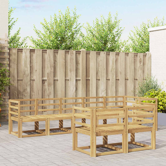 vidaXL Outdoor Sofa Set 8 pcs White Solid Acacia Wood