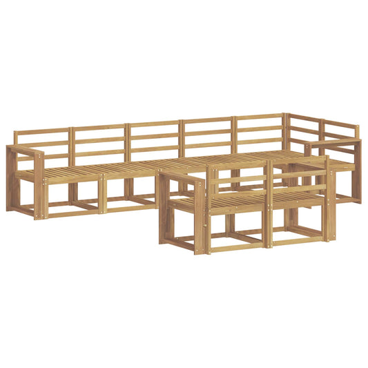vidaXL Outdoor Sofa Set 8 pcs White Solid Acacia Wood