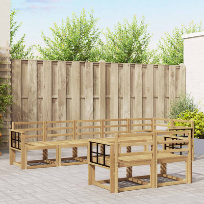 vidaXL Outdoor Sofa Set 8 pcs White Solid Acacia Wood