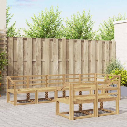 vidaXL Outdoor Sofa Set 8 pcs White Solid Acacia Wood