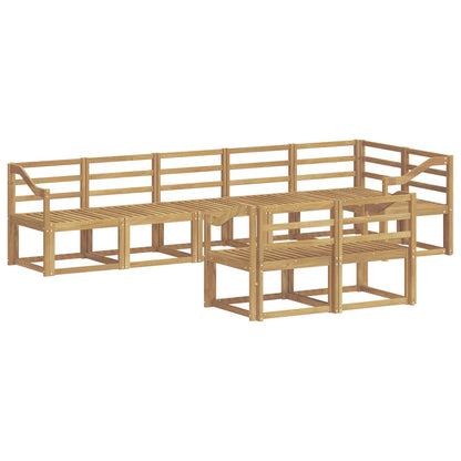 vidaXL Outdoor Sofa Set 8 pcs White Solid Acacia Wood
