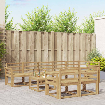vidaXL Outdoor Sofa Set 9 pcs White Solid Acacia Wood