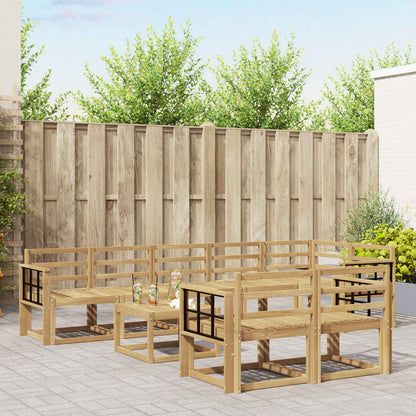 vidaXL Outdoor Sofa Set 9 pcs White Solid Acacia Wood