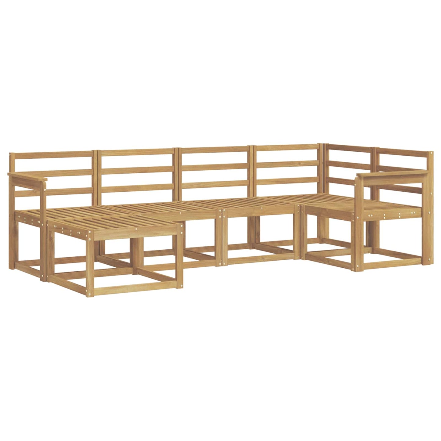 vidaXL Outdoor Sofa Set 6 pcs White Solid Acacia Wood