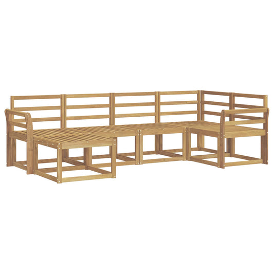 vidaXL Outdoor Sofa Set 6 pcs White Solid Acacia Wood