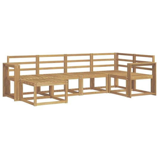vidaXL Outdoor Sofa Set 6 pcs White Solid Acacia Wood