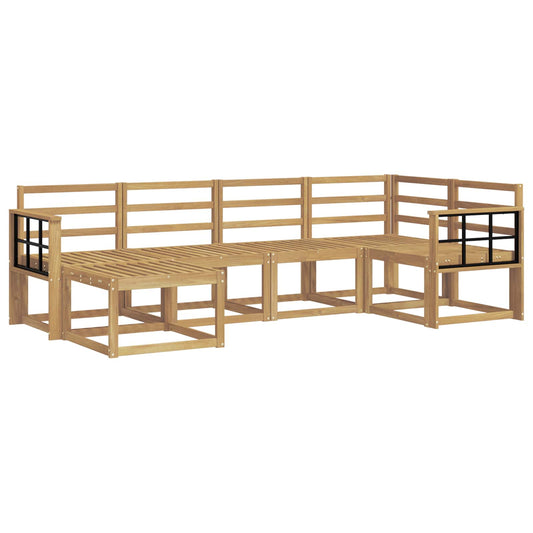 vidaXL Outdoor Sofa Set 6 pcs White Solid Acacia Wood