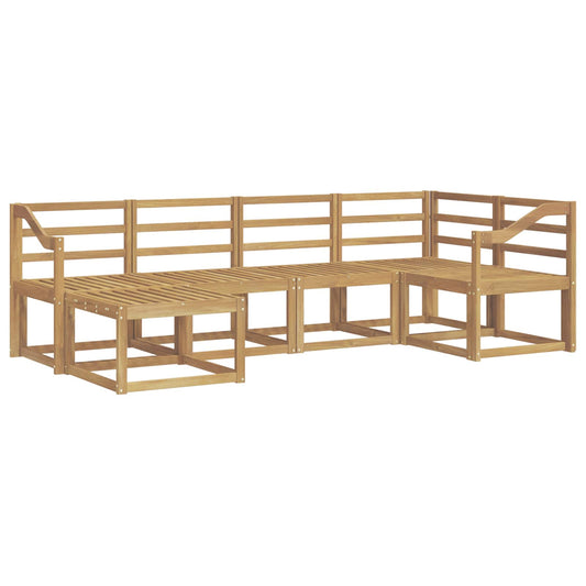 vidaXL Outdoor Sofa Set 6 pcs White Solid Acacia Wood