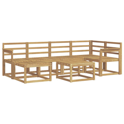 vidaXL Outdoor Sofa Set 7 pcs White Solid Acacia Wood