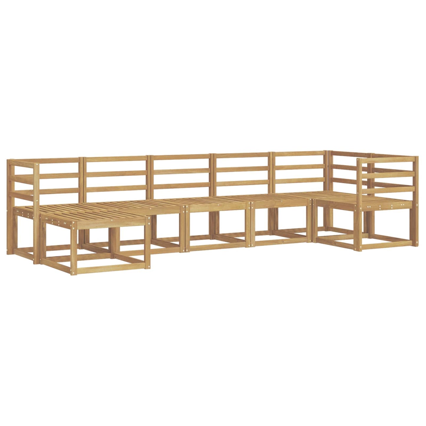 vidaXL Outdoor Sofa Set 7 pcs White Solid Acacia Wood