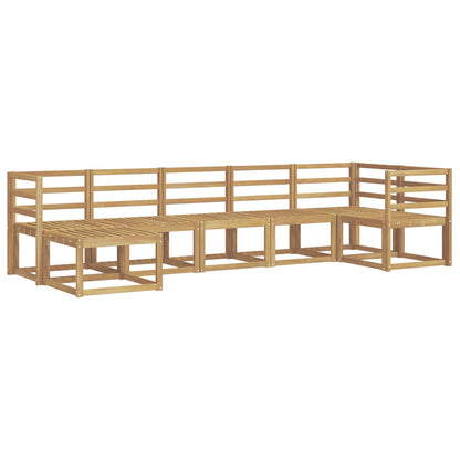 vidaXL Outdoor Sofa Set 7 pcs White Solid Acacia Wood