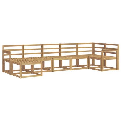 vidaXL Outdoor Sofa Set 7 pcs White Solid Acacia Wood