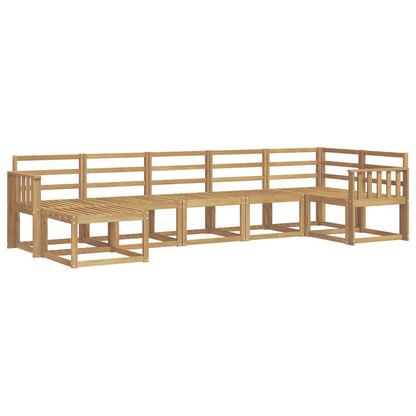 vidaXL Outdoor Sofa Set 7 pcs White Solid Acacia Wood