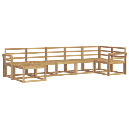 vidaXL Outdoor Sofa Set 7 pcs White Solid Acacia Wood