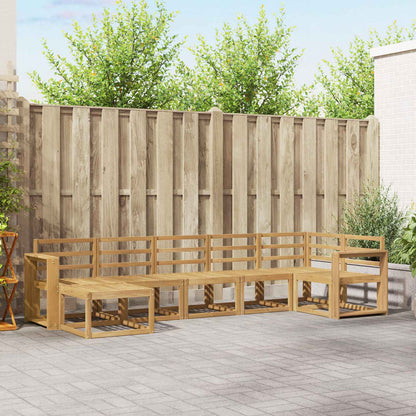 vidaXL Outdoor Sofa Set 7 pcs White Solid Acacia Wood