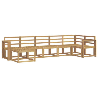 vidaXL Outdoor Sofa Set 7 pcs White Solid Acacia Wood