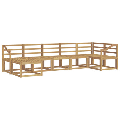 vidaXL Outdoor Sofa Set 7 pcs White Solid Acacia Wood