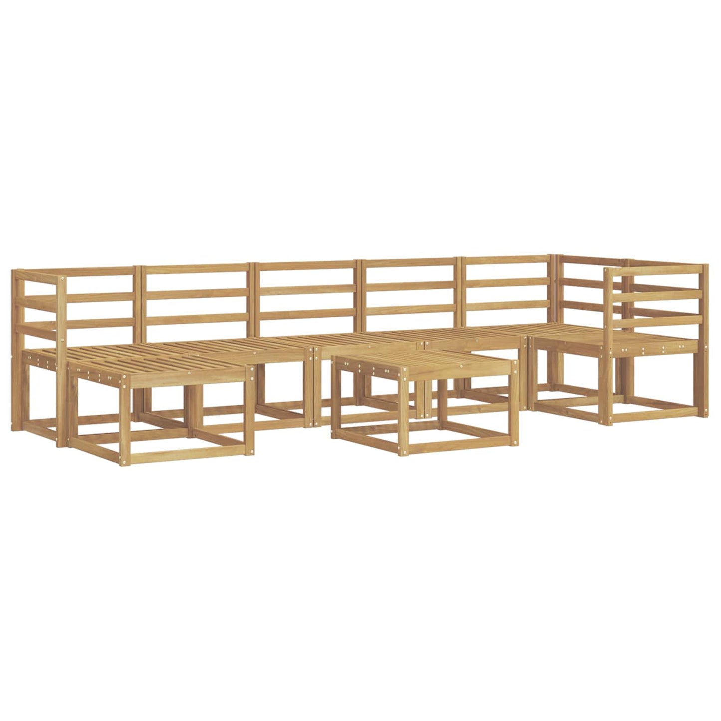 vidaXL Outdoor Sofa Set 8 pcs White Solid Acacia Wood
