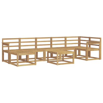 vidaXL Outdoor Sofa Set 8 pcs White Solid Acacia Wood