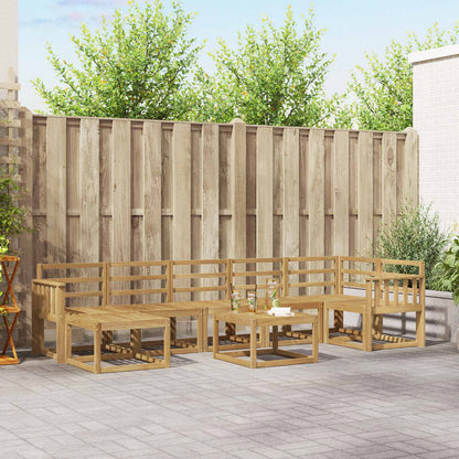 vidaXL Outdoor Sofa Set 8 pcs White Solid Acacia Wood