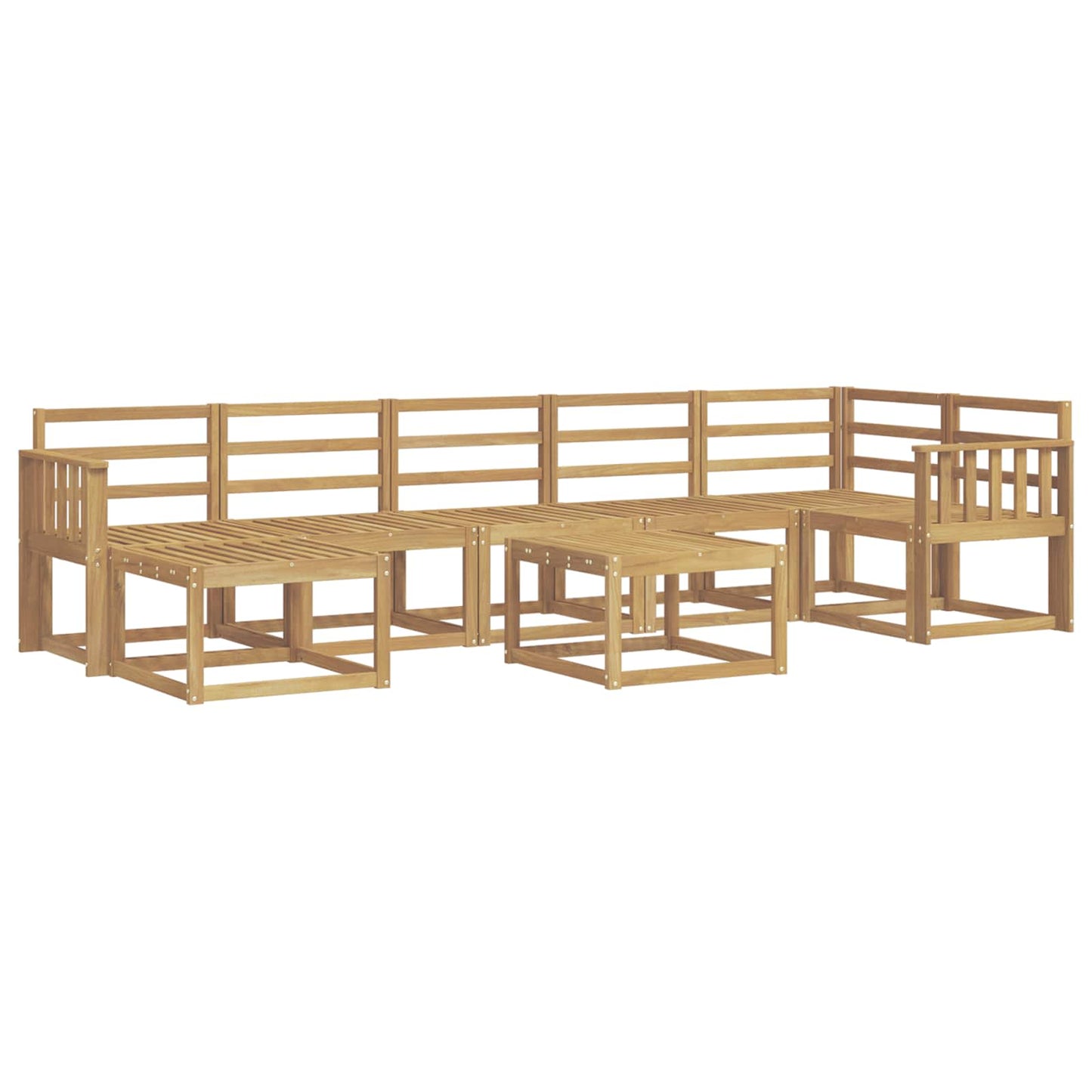vidaXL Outdoor Sofa Set 8 pcs White Solid Acacia Wood