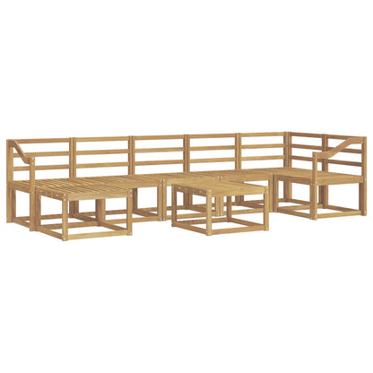 vidaXL Outdoor Sofa Set 8 pcs White Solid Acacia Wood