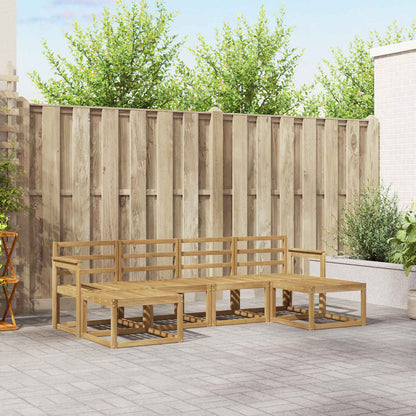 vidaXL Outdoor Sofa Set 6 pcs White Solid Acacia Wood