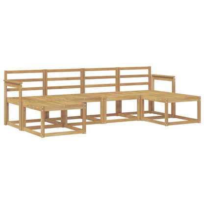 vidaXL Outdoor Sofa Set 6 pcs White Solid Acacia Wood