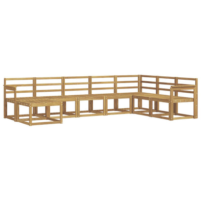 vidaXL Outdoor Sofa Set 8 pcs White Solid Acacia Wood