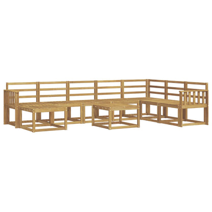 vidaXL Outdoor Sofa Set 9 pcs White Solid Acacia Wood