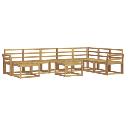 vidaXL Outdoor Sofa Set 9 pcs White Solid Acacia Wood