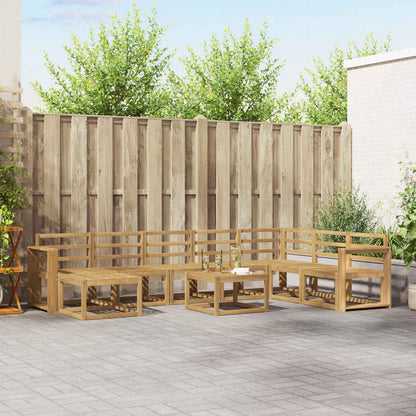 vidaXL Outdoor Sofa Set 9 pcs White Solid Acacia Wood